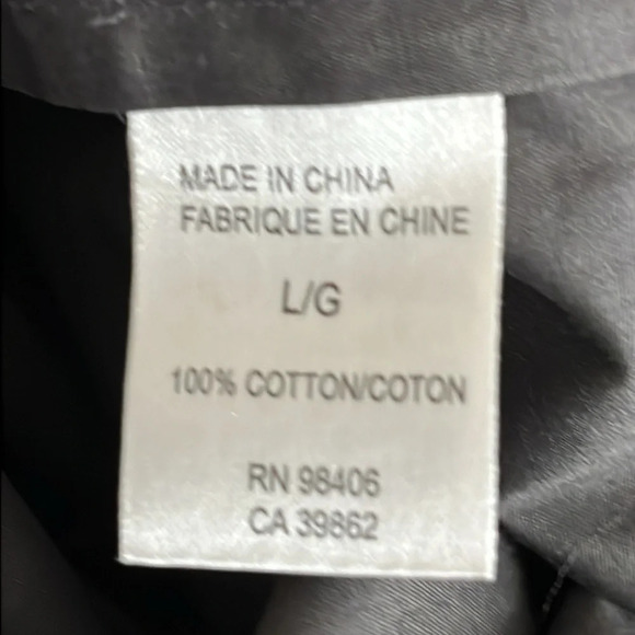 Theory Kale NP Long Sleeve Button Front MIcro Print Shirt in Gray & White - LG - Picture 5 of 6